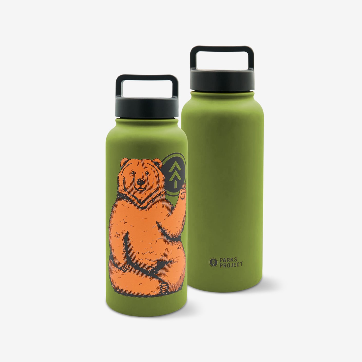 Parks Project 32 oz Insulated Water Bottle - Black/Turquoise - One Size