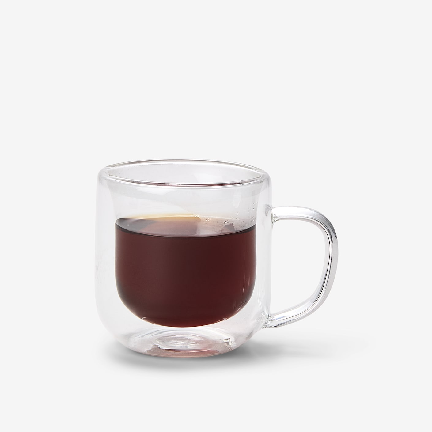 CALIDAKA 6pcs Double Walled Espresso Cups – 3oz Clear Glass Espresso Mugs, Heat Insulating Borosilicate