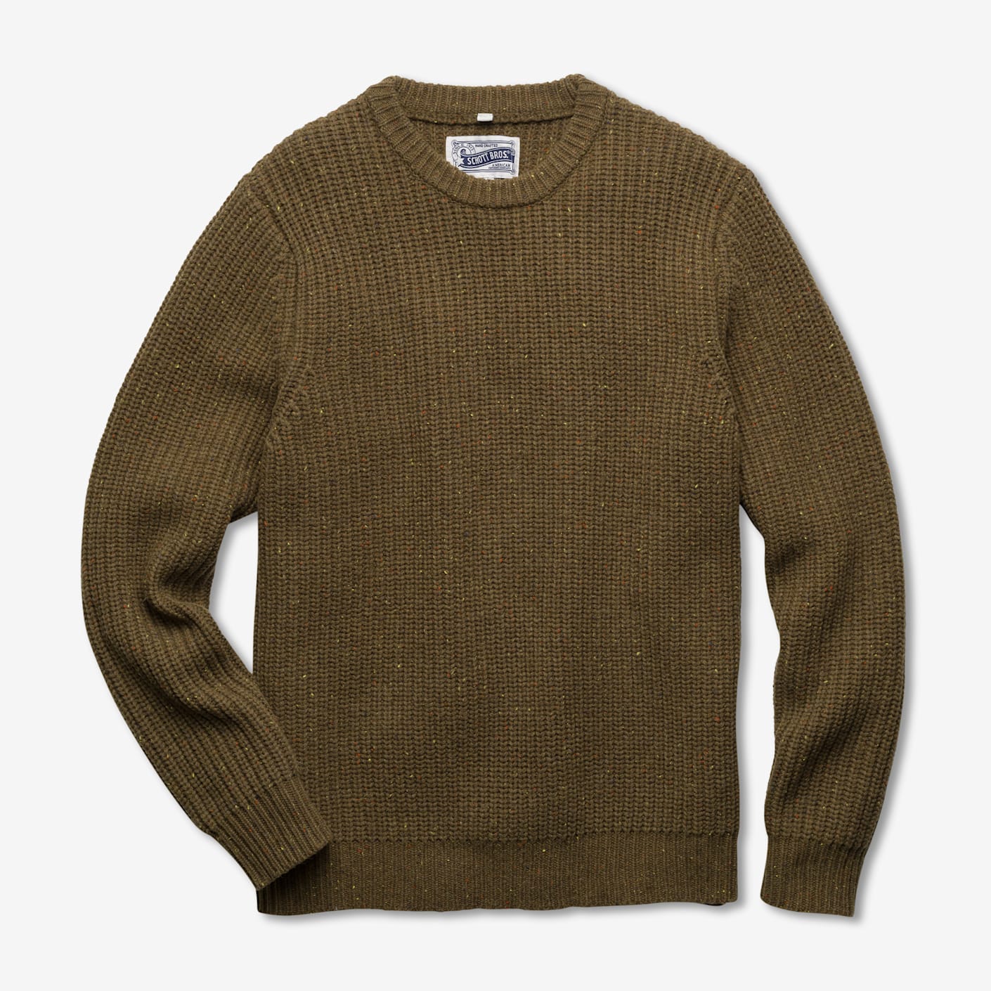 Schott NYC Donegal Sweater | Wool Blend Crewneck Sweater | Bespoke 