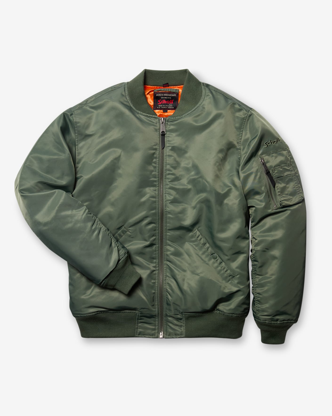 ジャケット・アウター YOKE Wool Nylon Flight Jacket Green 2 Schott NYC Nylon Flight Jacket | Bespoke Post