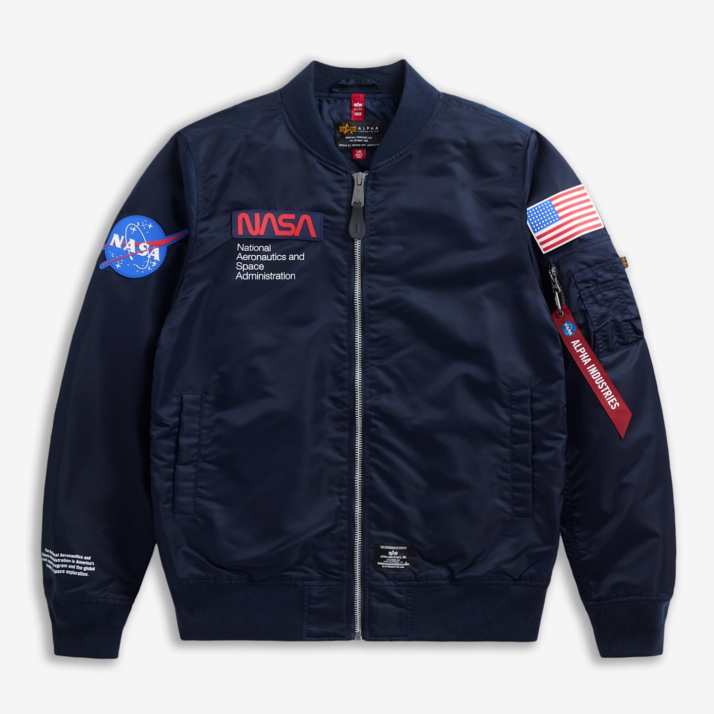 Alpha industries nasa flight jacket hot sale