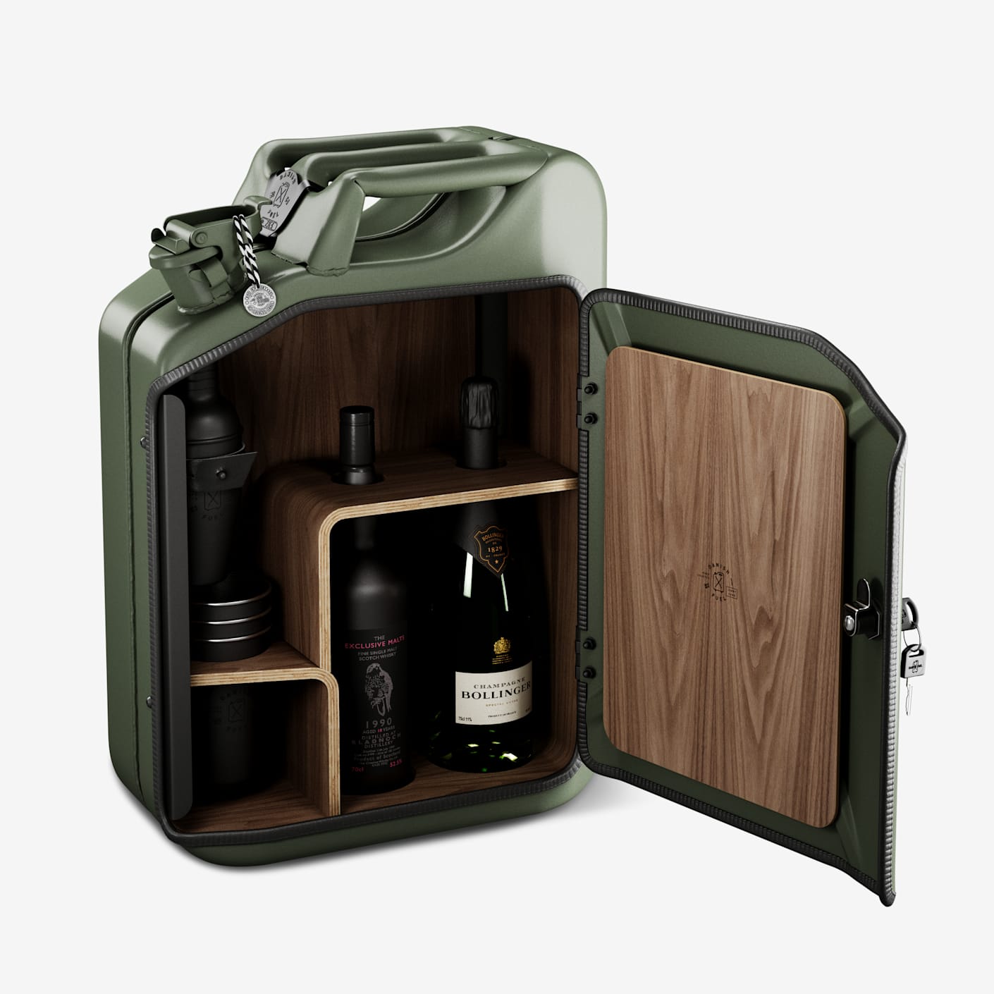 Danish Fuel Portable Upcycled Jerry Can Bar Bespoke Post