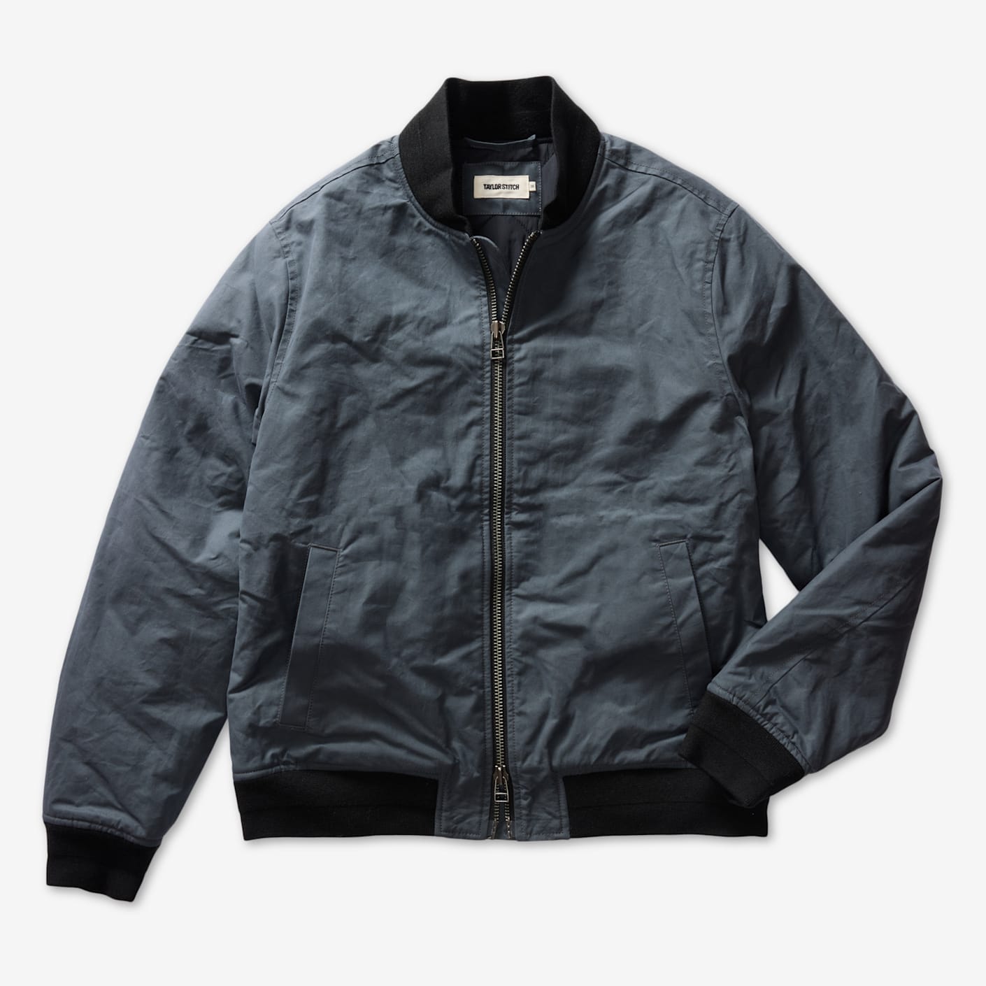 The Bomber Jacket in Charcoal Dry Wax