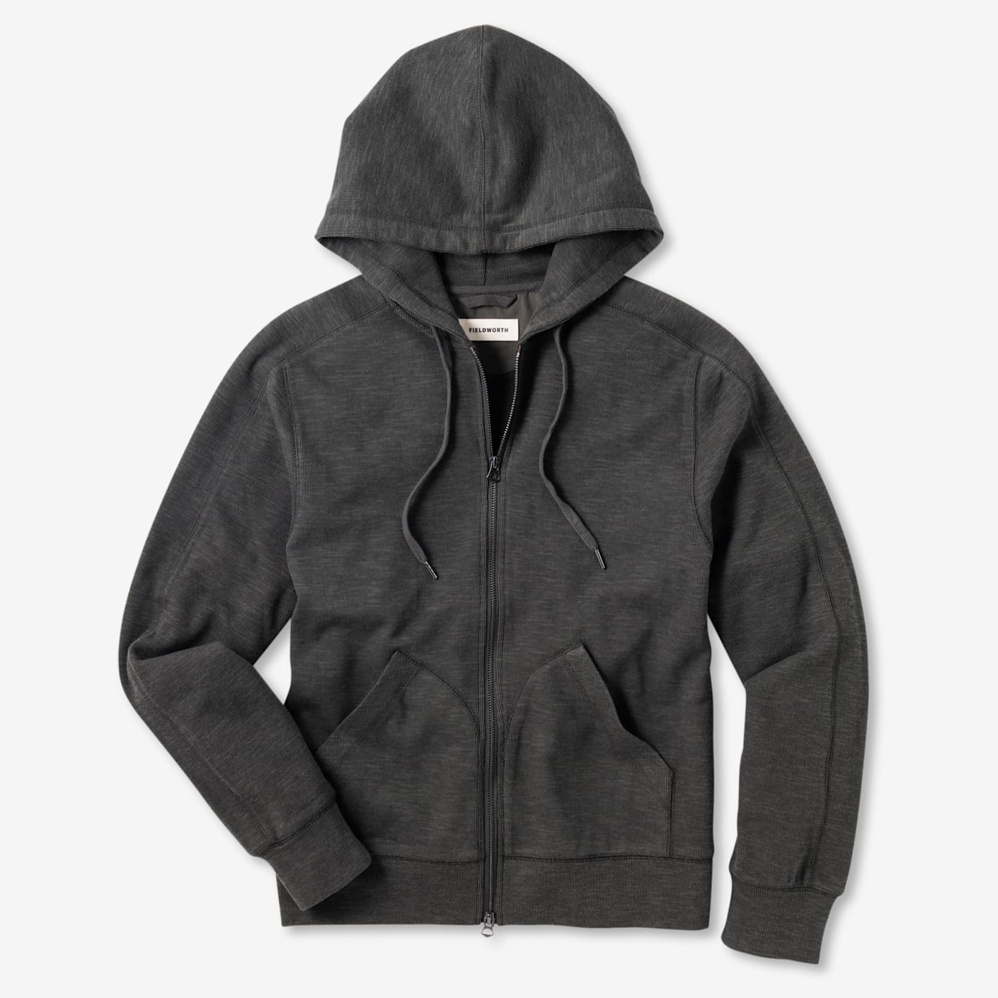 Fieldworth Stacked Rib Zip Hoodie | Full Zip Hoodie for Men