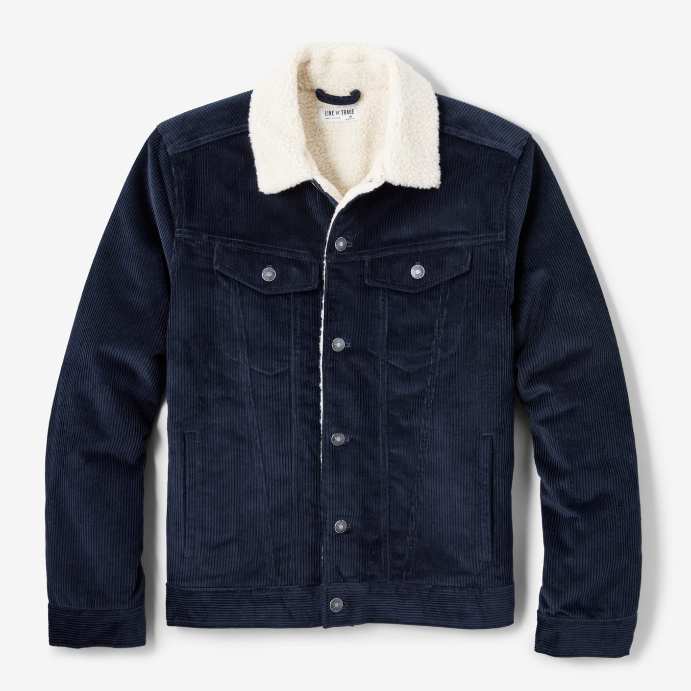 The Montana Fleece Lined Corduroy Trucker Jacket Black Line of Trade Post Christmas Sale EOY Deals