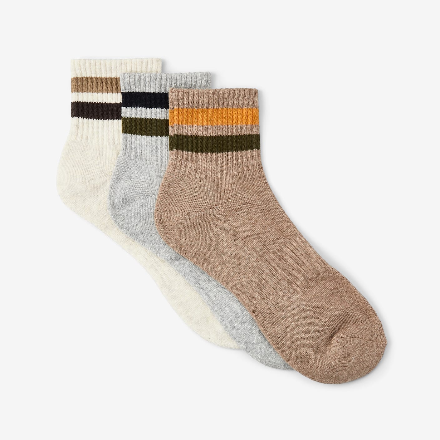 Striped Quarter Crew Sock 3-Pack Line of Trade | Bespoke Post