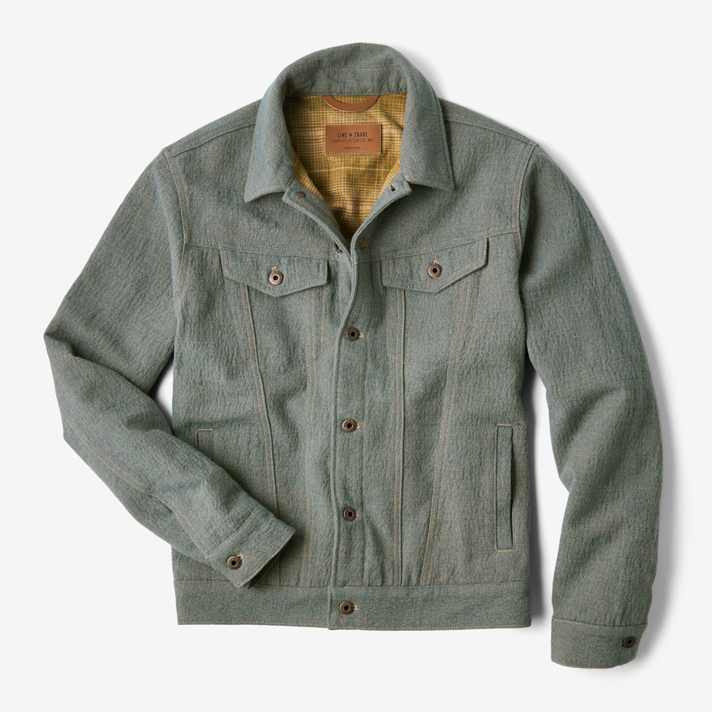 Denim wool coat top