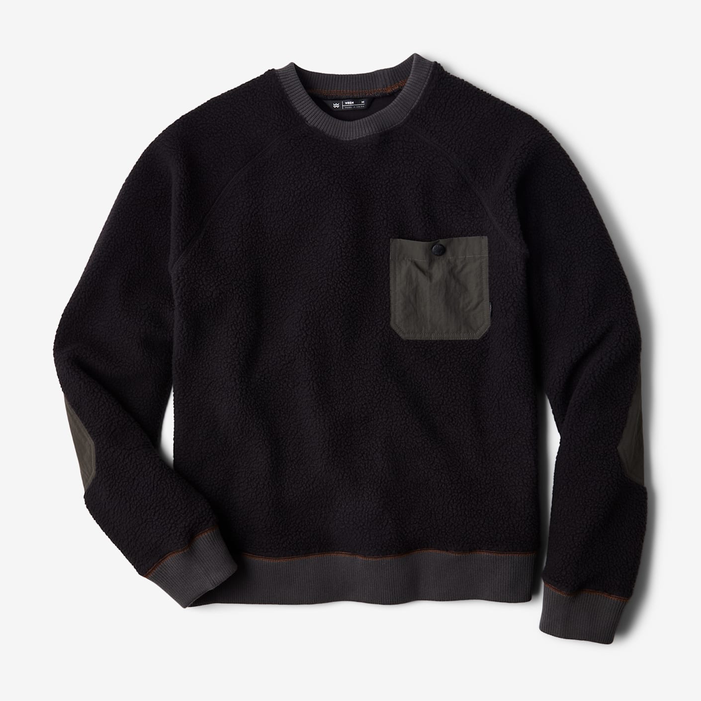 Sherpa crewneck top