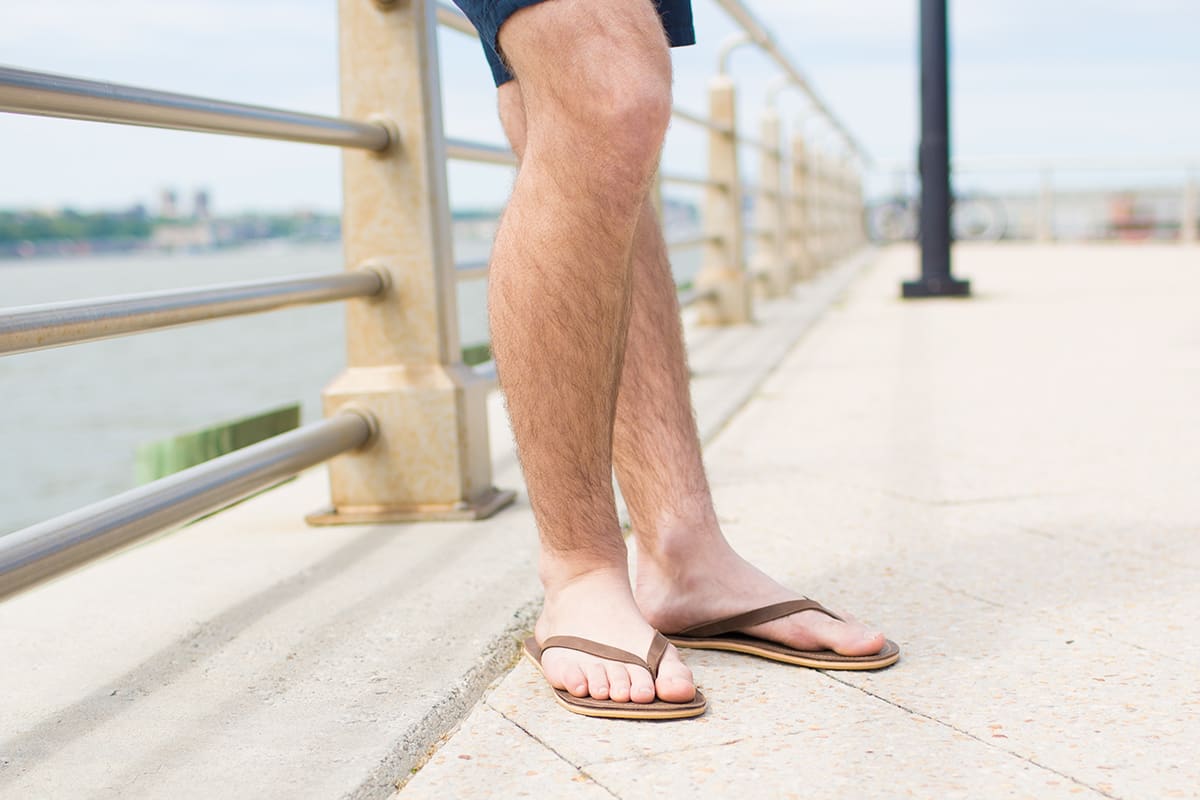 Toeing the line even in a heatwave is it ever ok for a man to wear sandals 