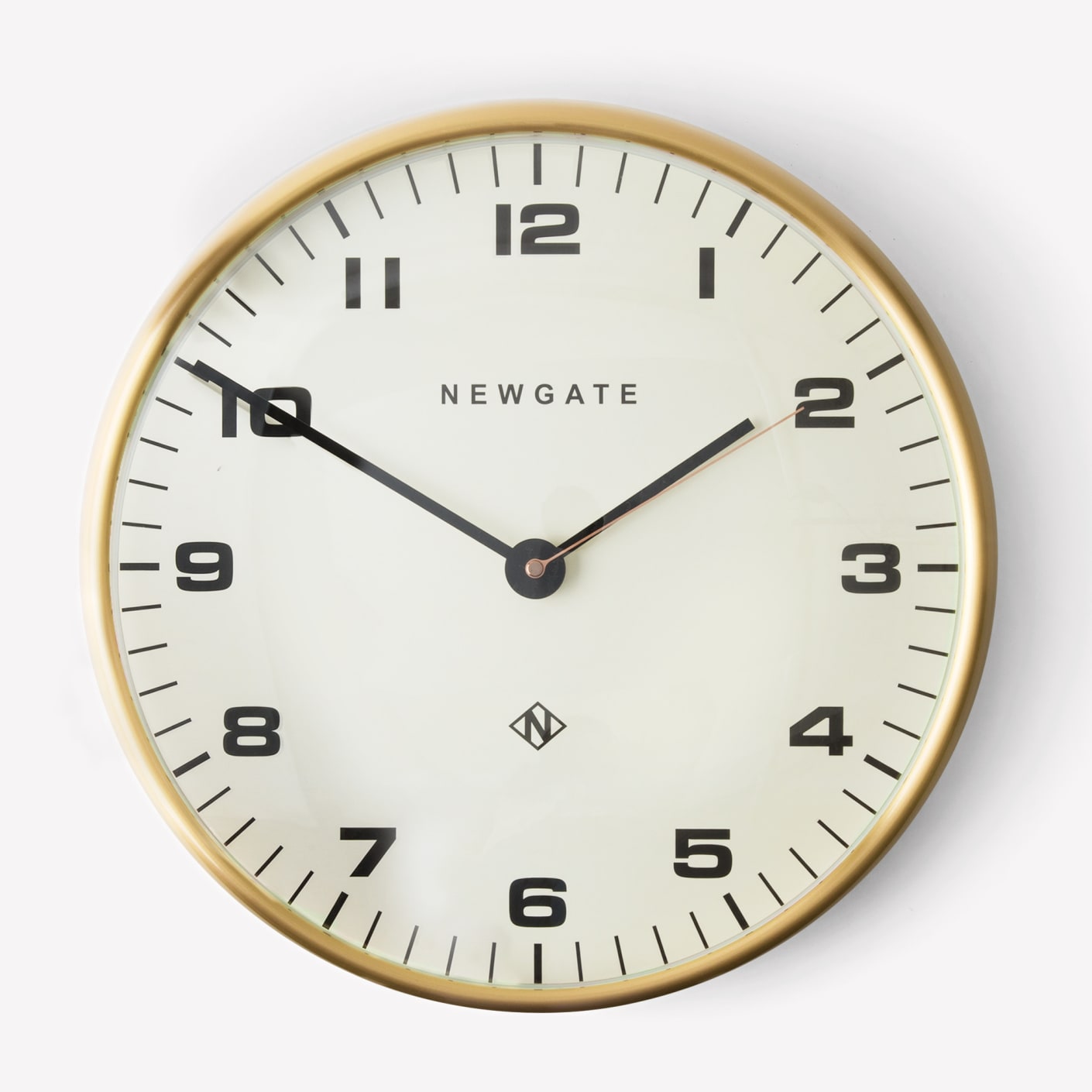 Newgate The Chrysler Wall Clock, Radial Brass Bespoke Post
