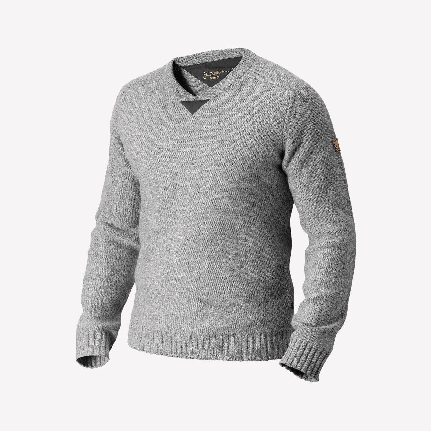 Woods and gray sweater top