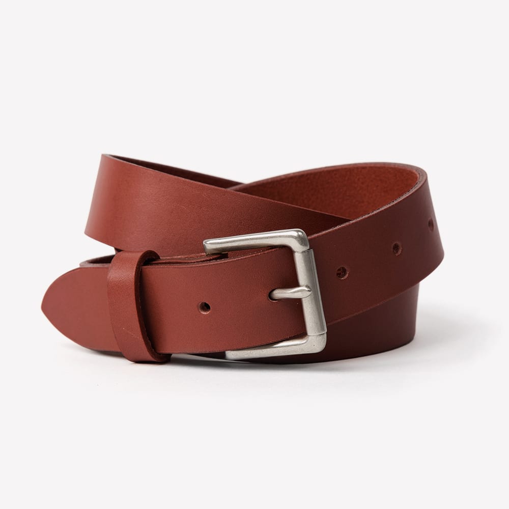 Line of Trade, Veg-Tanned Leather Belt, Auburn