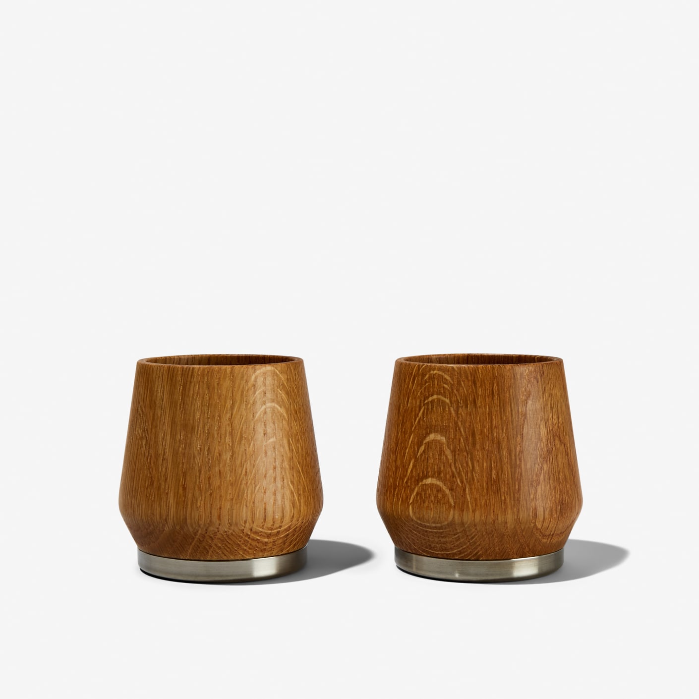 Nisnas Industries Oak Honey Whiskey Tumblers – Set of Two 