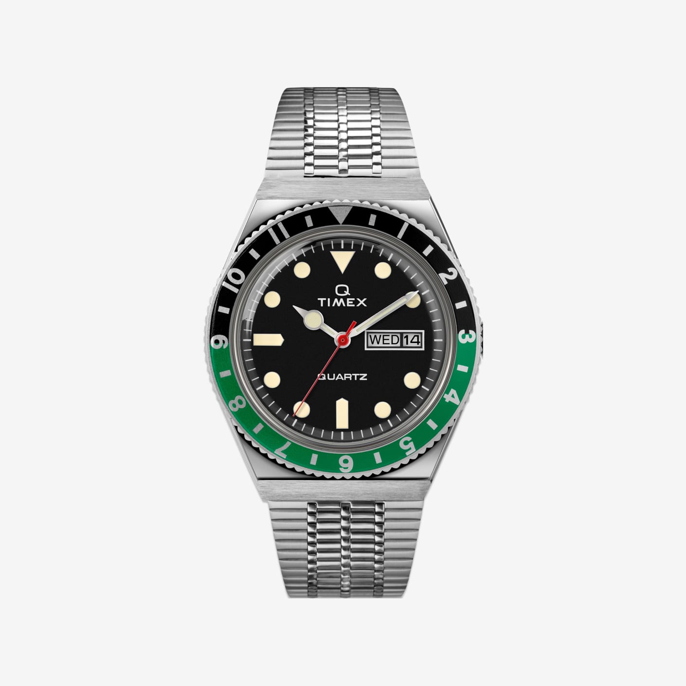 Timex Q Timex Reissue 38mm Stainless Steel Watch Green/Black