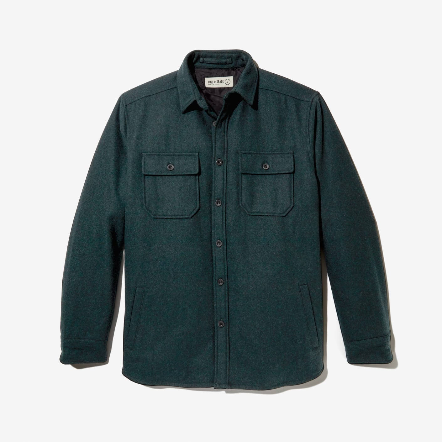 Peak CPO Jacket Wool Blend Mallard Line of Trade Bespoke Post