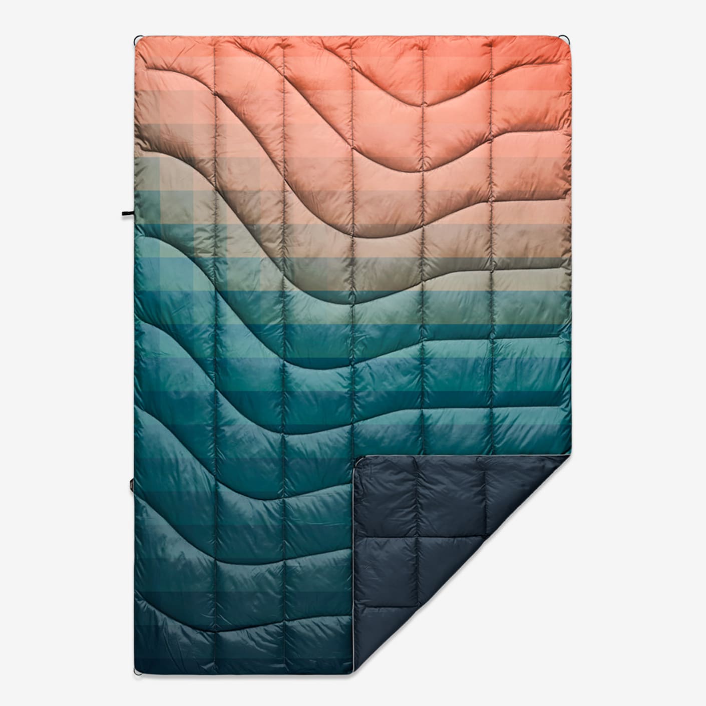 Rumpl Nanoloft Puffy Blanket Patina Pixel Fade Bespoke Post