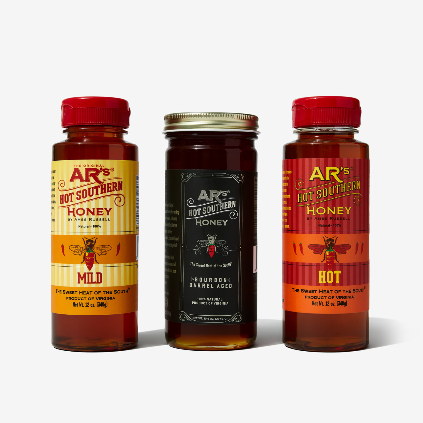 AR's Hot Southern Honey Hot Honey Sampler Set Bespoke Post