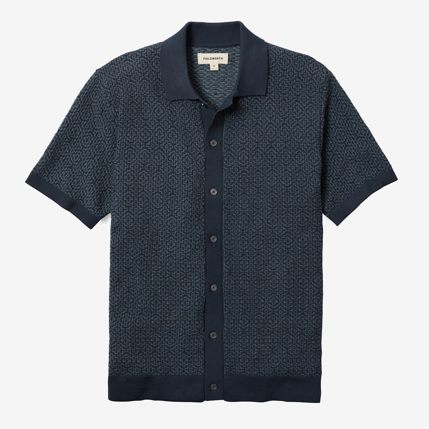Image of Jacquard Button Front Polo