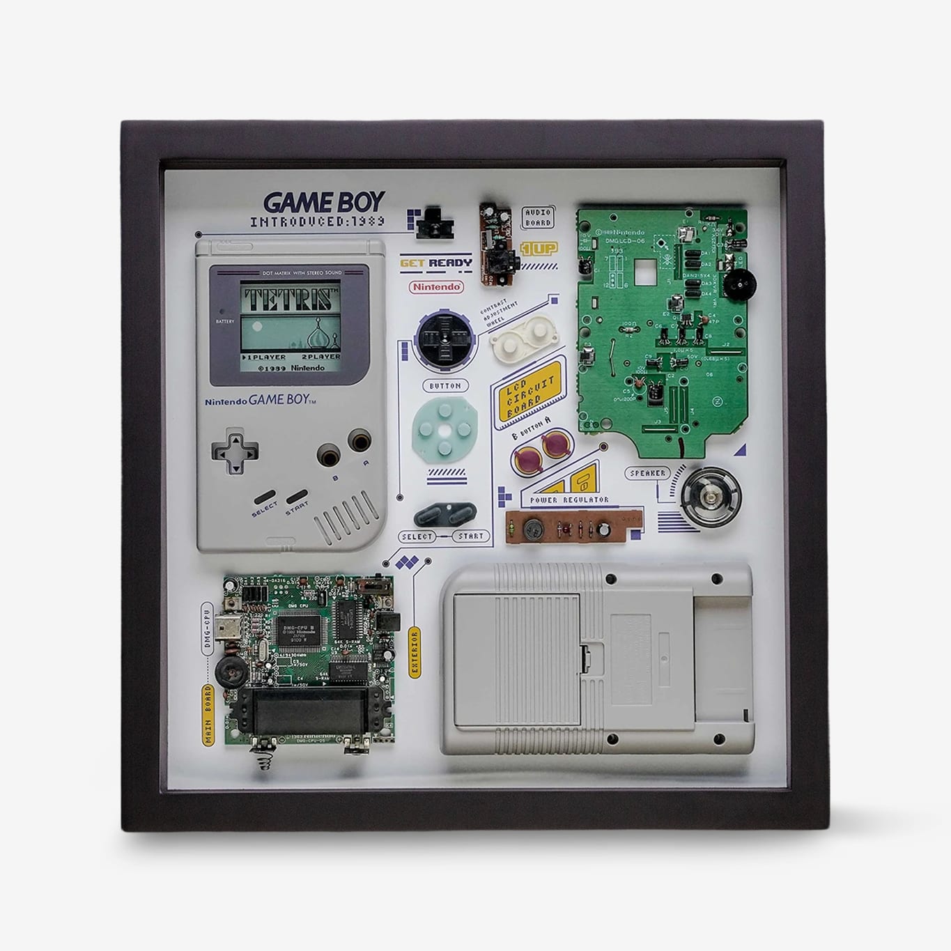 Framed Deconstructed Game Boy, - Grid Studio | Official Shop