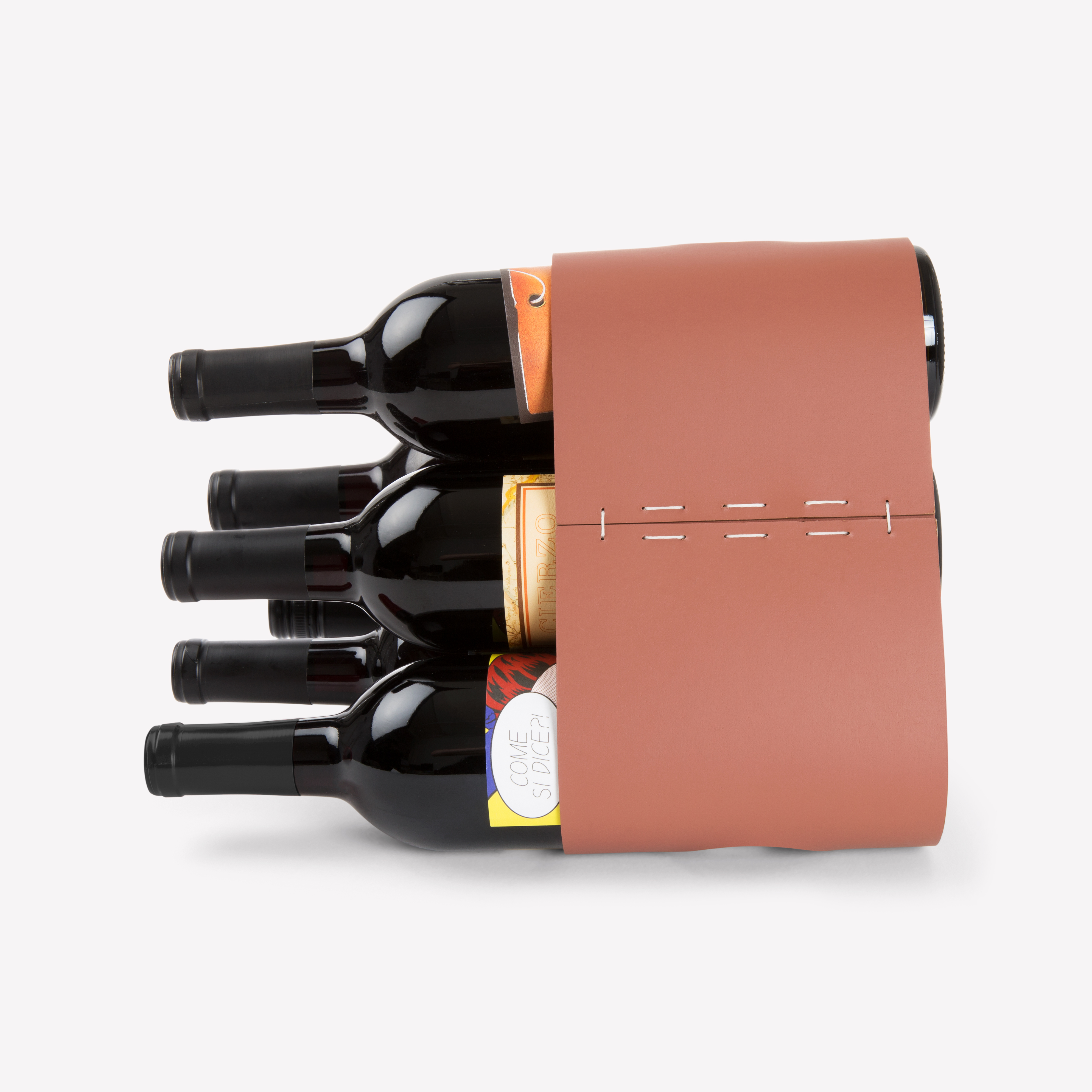 vacavaliente leather wine bag