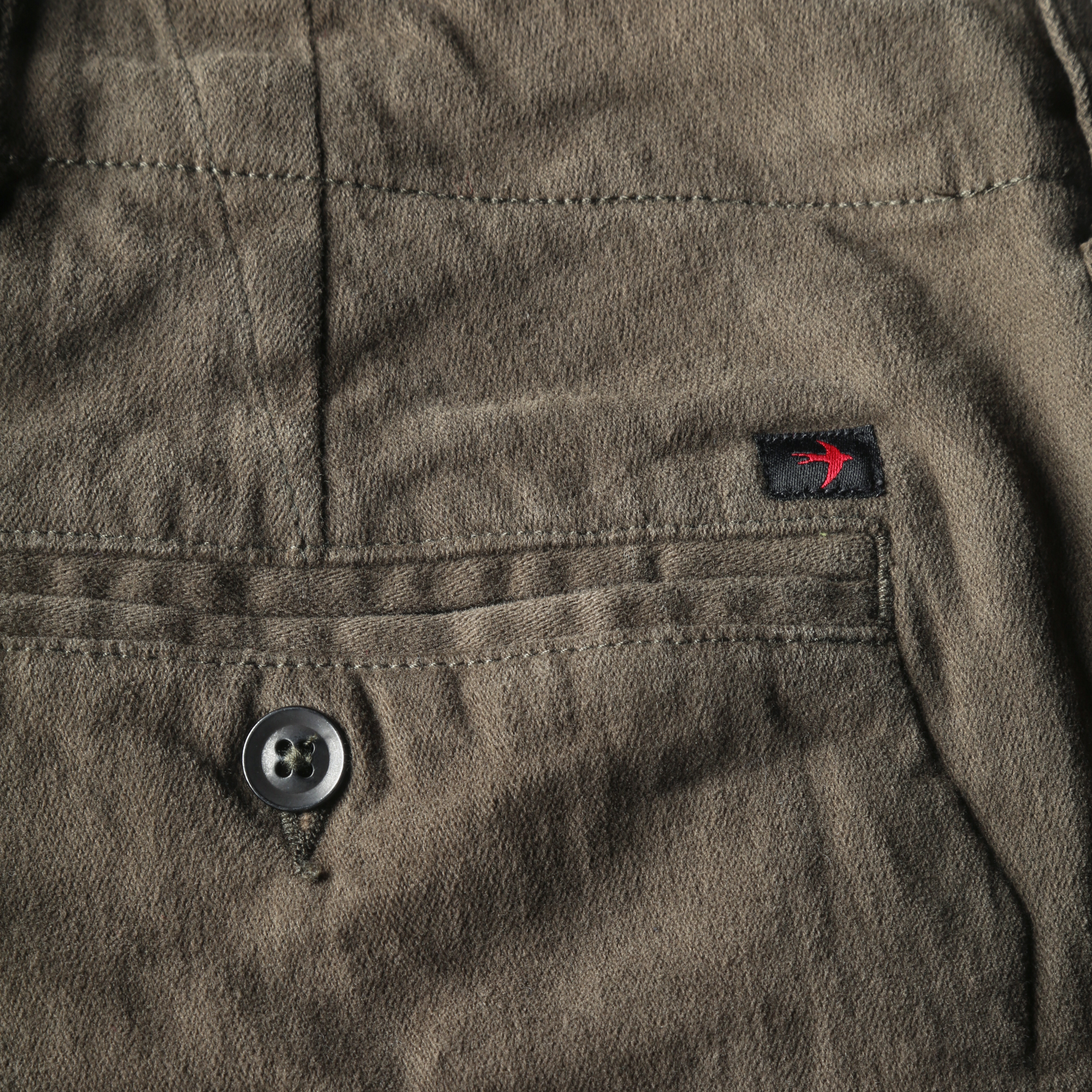Relwen Moleskin Chino, Olive Moleskin 